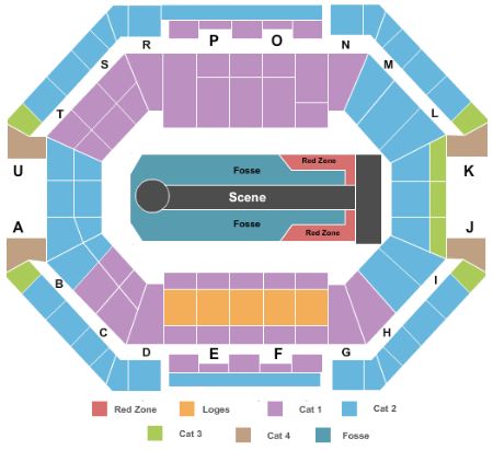 权志龙G-Dragon巴黎演唱会AccorHotels Arena座位图