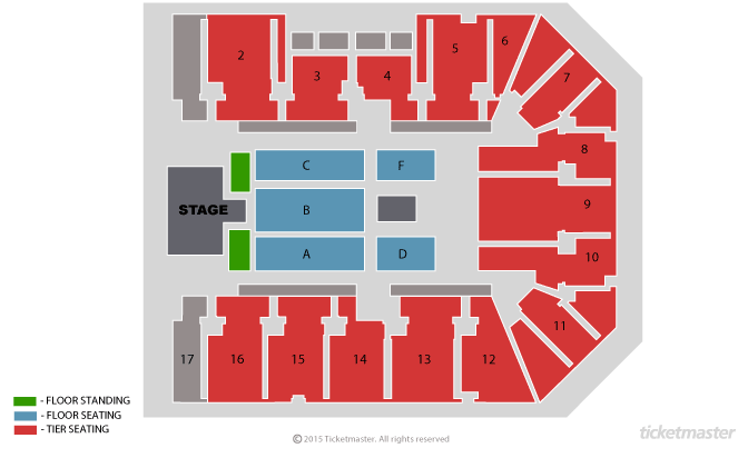 权志龙G-Dragon伯明翰演唱会Genting Arena座位图