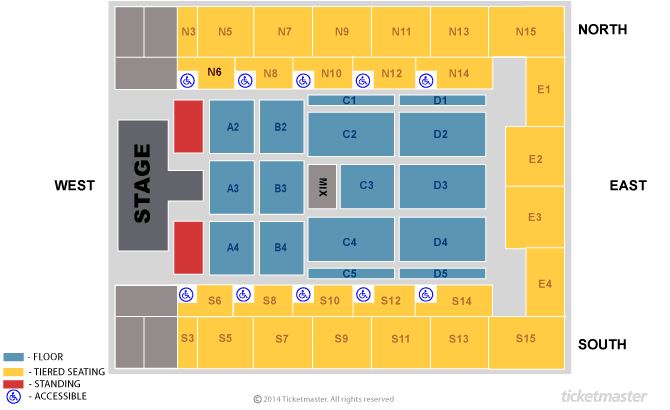 权志龙G-Dragon伦敦演唱会The SSE Arena座位图