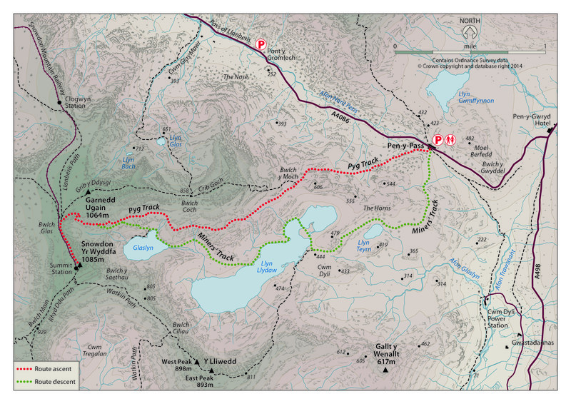 威尔士Snowdonia雪墩山公园 - The Pyg Track